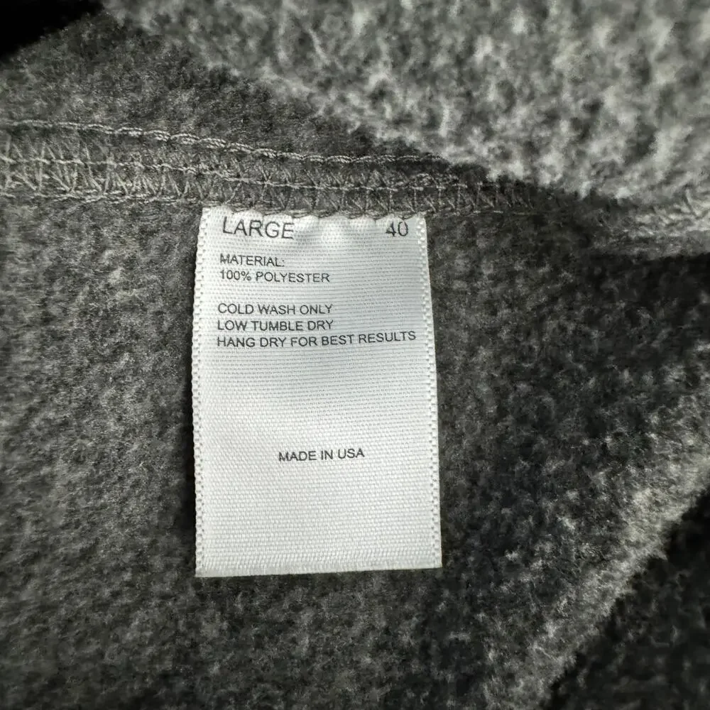 Lady White Co Polar Fleece Mock Neck Sweater Grey Size 40 US Large